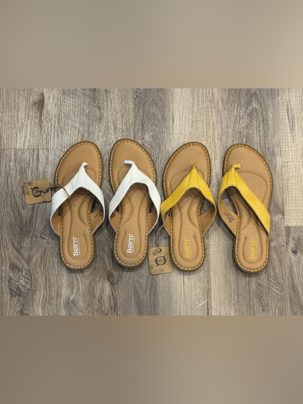 Born Women's 9 Leather Ciara Flip Flop